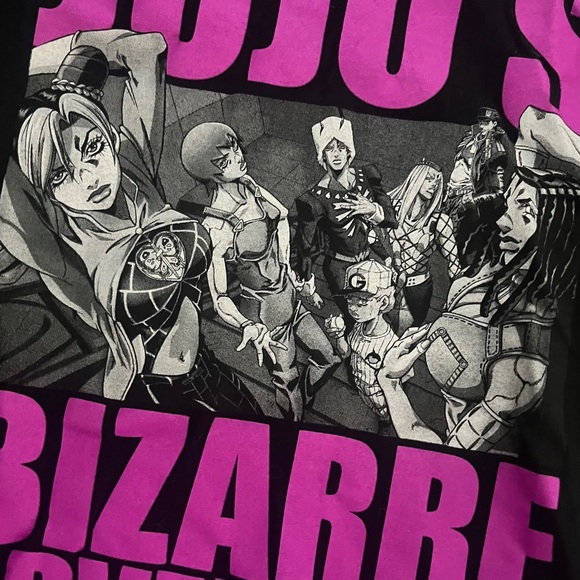 🍭 3/$20 jojo’s bizarre adventure • 🎉rare🎉  anime black oversized tshirt - Picture 7 of 13
